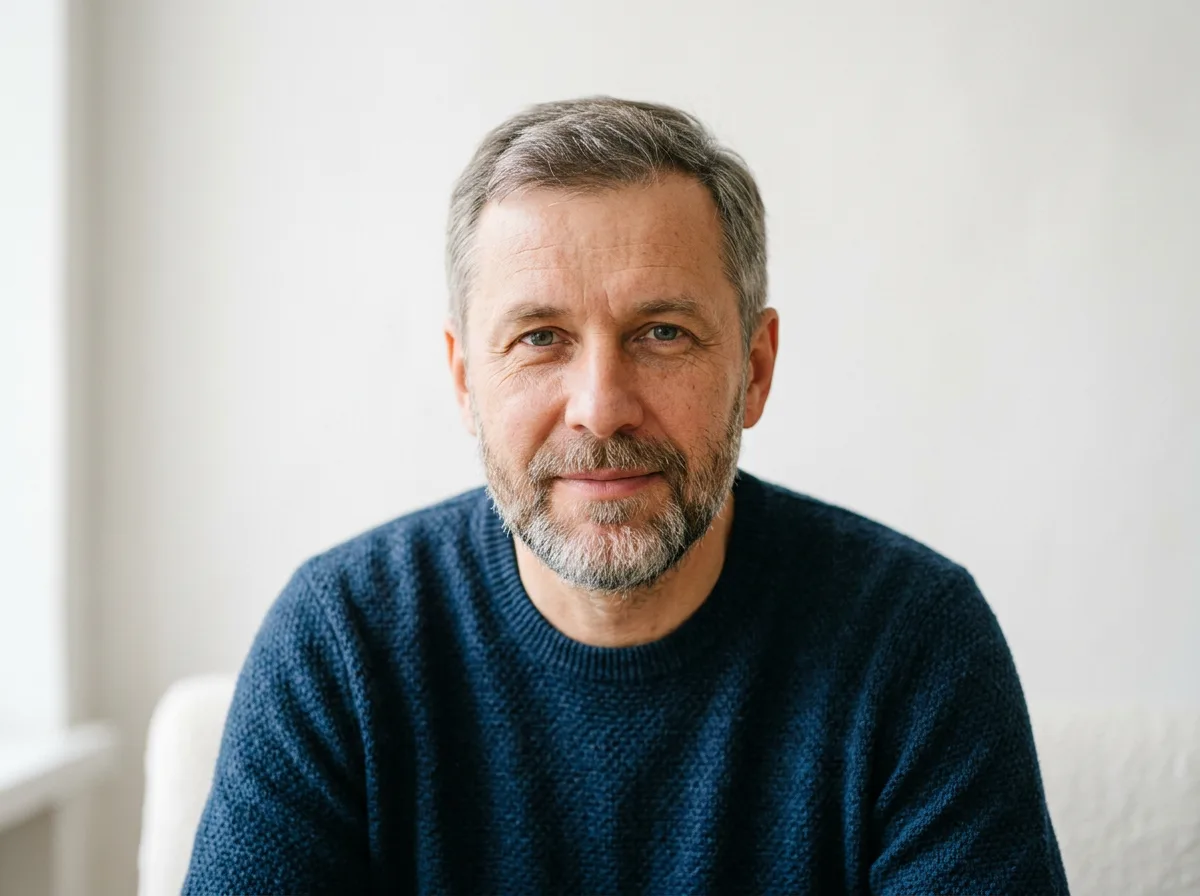 Аватар Игоря, мужчина 45 лет, нейтральный портрет, светлый фон